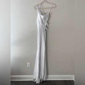 White and Silver 2Cute Prom Dress Size 2
